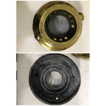 ANTICO Samovar OTTONE ORNATO TIMBRATO NUMERATO VASSOIO BOWL FINE '800 PRIMO '900