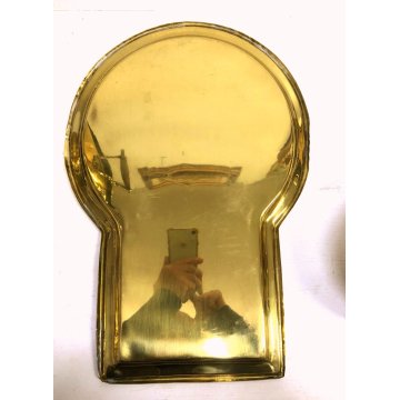 ANTICO Samovar OTTONE ORNATO TIMBRATO NUMERATO VASSOIO BOWL FINE '800 PRIMO '900