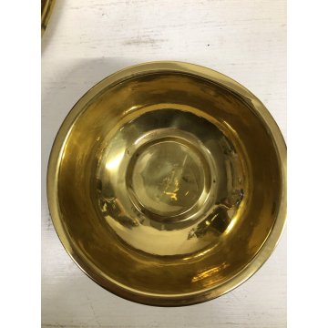 ANTICO Samovar OTTONE ORNATO TIMBRATO NUMERATO VASSOIO BOWL FINE '800 PRIMO '900