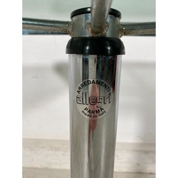 TAVOLO SALOTTO VINTAGE RUOTE SPACE AGE Allegri Parma ANNI 70 REGOLABILE DESIGN