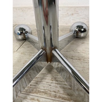 TAVOLO SALOTTO VINTAGE RUOTE SPACE AGE Allegri Parma ANNI 70 REGOLABILE DESIGN