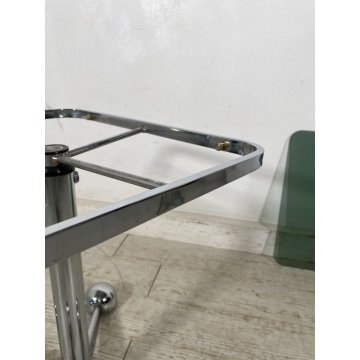 TAVOLO SALOTTO VINTAGE RUOTE SPACE AGE Allegri Parma ANNI 70 REGOLABILE DESIGN