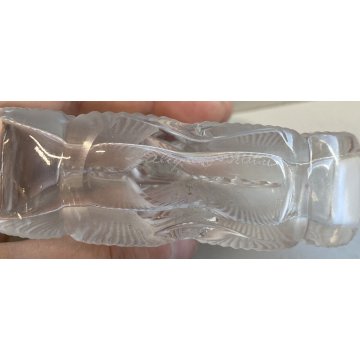 BOTTIGLIA PROFUMO LALIQUE FIORI FIRMATO BOTTLE DEUX CRISTALLO FLOWERS PERFUME