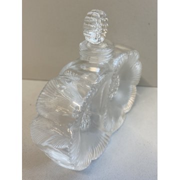 BOTTIGLIA PROFUMO LALIQUE FIORI FIRMATO BOTTLE DEUX CRISTALLO FLOWERS PERFUME