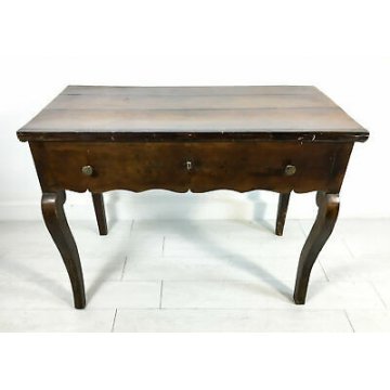 ANTICA CONSOLE CARLO X TAVOLINO NOCE MASSELLO RIBALTA APRIBILE EPOCA 800 IMPERO