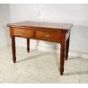 TAVOLO PORTAFOGLIO 2 cassetti LEGNO CILIEGIO EPOCA 1800 GAMBA BOTTIGLIA 67X220