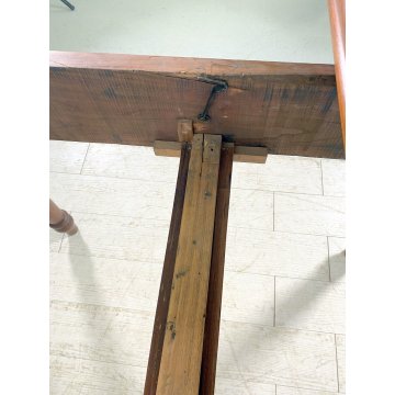 TAVOLO PORTAFOGLIO 2 cassetti LEGNO CILIEGIO EPOCA 1800 GAMBA BOTTIGLIA 67X220