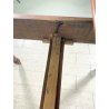 TAVOLO PORTAFOGLIO 2 cassetti LEGNO CILIEGIO EPOCA 1800 GAMBA BOTTIGLIA 67X220