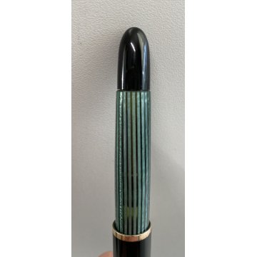 PENNA STILOGRAFICA 140 PELIKAN FOUNTAIN PEN VINTAGE OLD STILO GREEN STRIPED BOX