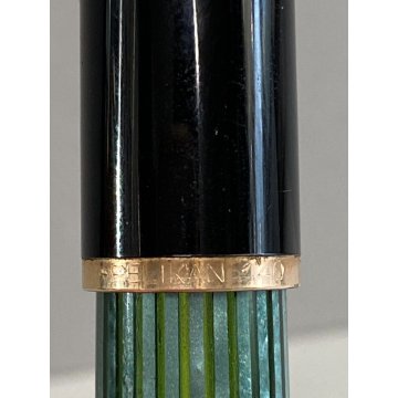 PENNA STILOGRAFICA 140 PELIKAN FOUNTAIN PEN VINTAGE OLD STILO GREEN STRIPED BOX