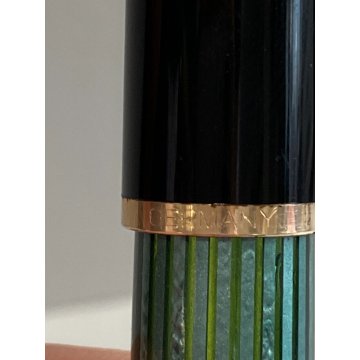 PENNA STILOGRAFICA 140 PELIKAN FOUNTAIN PEN VINTAGE OLD STILO GREEN STRIPED BOX