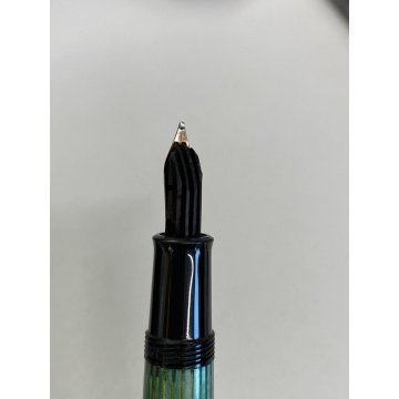 PENNA STILOGRAFICA 140 PELIKAN FOUNTAIN PEN VINTAGE OLD STILO GREEN STRIPED BOX