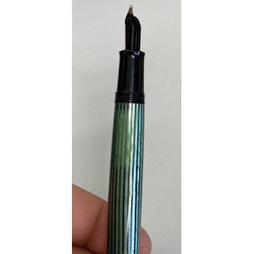 PENNA STILOGRAFICA 140 PELIKAN FOUNTAIN PEN VINTAGE OLD STILO GREEN STRIPED BOX