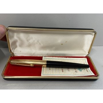 PENNA PARKER 45 STILOGRAFICA FOUNTAIN PEN DORATA PEN STILO FUNZIONANTE anni 70