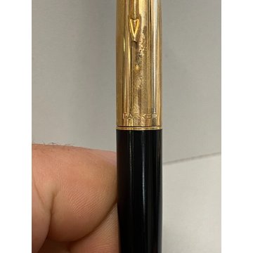 PENNA PARKER 45 STILOGRAFICA FOUNTAIN PEN DORATA PEN STILO FUNZIONANTE anni 70