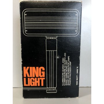 ILLUMINATORE LAMPADA Quarzo Iodio KING LIGHT originale anni '70 1000 Watt 3400°k
