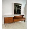 CREDENZA DESIGN MOBILE ANNI 70 SIDEBOARD VINTAGE LEGNO MARMO SPECCHIO OTTONE OLD