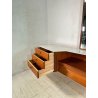 CREDENZA DESIGN MOBILE ANNI 70 SIDEBOARD VINTAGE LEGNO MARMO SPECCHIO OTTONE OLD