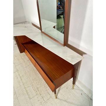 CREDENZA DESIGN MOBILE ANNI 70 SIDEBOARD VINTAGE LEGNO MARMO SPECCHIO OTTONE OLD