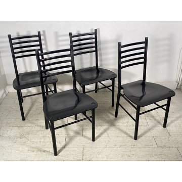 SET 4 SEDIE MODERNE FERRO STILE CHIAVARINE SALOTTO CHAIR SALA PRANZO VINTAGE OLD