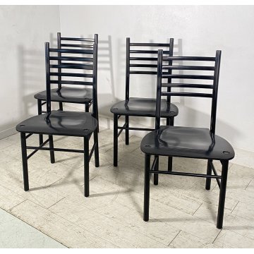 SET 4 SEDIE MODERNE FERRO STILE CHIAVARINE SALOTTO CHAIR SALA PRANZO VINTAGE OLD