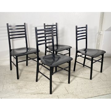 SET 4 SEDIE MODERNE FERRO STILE CHIAVARINE SALOTTO CHAIR SALA PRANZO VINTAGE OLD