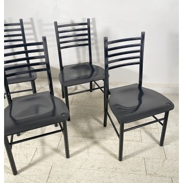 SET 4 SEDIE MODERNE FERRO STILE CHIAVARINE SALOTTO CHAIR SALA PRANZO VINTAGE OLD