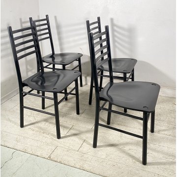 SET 4 SEDIE MODERNE FERRO STILE CHIAVARINE SALOTTO CHAIR SALA PRANZO VINTAGE OLD