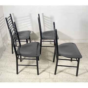 SET 4 SEDIE MODERNE FERRO STILE CHIAVARINE SALOTTO CHAIR SALA PRANZO VINTAGE OLD