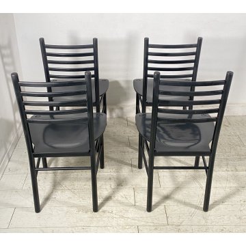 SET 4 SEDIE MODERNE FERRO STILE CHIAVARINE SALOTTO CHAIR SALA PRANZO VINTAGE OLD