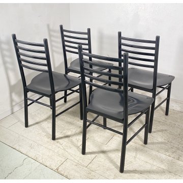 SET 4 SEDIE MODERNE FERRO STILE CHIAVARINE SALOTTO CHAIR SALA PRANZO VINTAGE OLD