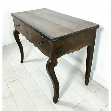 ANTICA CONSOLE CARLO X TAVOLINO NOCE MASSELLO RIBALTA APRIBILE EPOCA 800 IMPERO