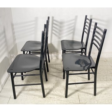 SET 4 SEDIE MODERNE FERRO STILE CHIAVARINE SALOTTO CHAIR SALA PRANZO VINTAGE OLD