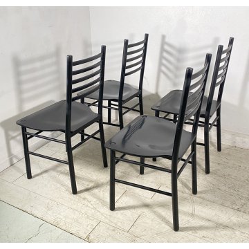 SET 4 SEDIE MODERNE FERRO STILE CHIAVARINE SALOTTO CHAIR SALA PRANZO VINTAGE OLD