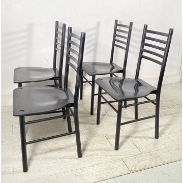 SET 4 SEDIE MODERNE FERRO STILE CHIAVARINE SALOTTO CHAIR SALA PRANZO VINTAGE OLD