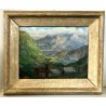 QUADRO OLIO Andina Marino PAESAGGIO MONTANO NAIF Lago Como VISTA DA Boffalora 45