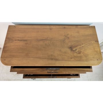 ANTICO COMO 3 cassetti CAPPUCCINO Carlo X legno NOCE epoca 800 CASSETTONE mobile