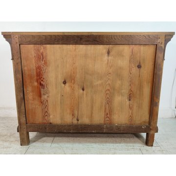 ANTICO COMO 3 cassetti CAPPUCCINO Carlo X legno NOCE epoca 800 CASSETTONE mobile