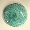 BOWL CON COPERCHIO POTICHE VETRO Murano SOMMERSO CANNE SPIRALE VERDE SMERALDO 70