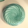 BOWL CON COPERCHIO POTICHE VETRO Murano SOMMERSO CANNE SPIRALE VERDE SMERALDO 70