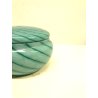 BOWL CON COPERCHIO POTICHE VETRO Murano SOMMERSO CANNE SPIRALE VERDE SMERALDO 70