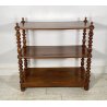 ANTICA ETAGERE LEGNO NOCE LIBRERIA CREDENZA 1800 EPOCA ROCCHETTO ESPOSITORE OLD