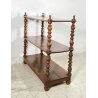 ANTICA ETAGERE LEGNO NOCE LIBRERIA CREDENZA 1800 EPOCA ROCCHETTO ESPOSITORE OLD