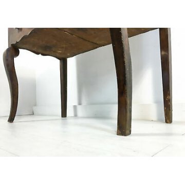 ANTICA CONSOLE CARLO X TAVOLINO NOCE MASSELLO RIBALTA APRIBILE EPOCA 800 IMPERO