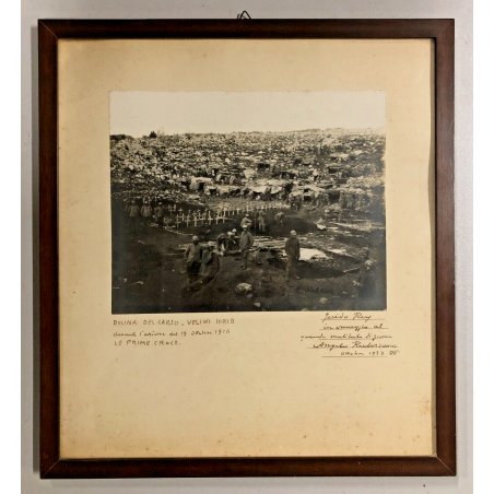 ANTICA FOTO AUTOGRAFATA Guido Rey Dolina del carso Veliki OMAGGIO Rabezzana 1916