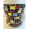 VASO VINTAGE ARS DERUTA ITALY CERAMICA COLORATO PORTAFIORI VASE PAINTED CUBE