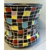 VASO VINTAGE ARS DERUTA ITALY CERAMICA COLORATO PORTAFIORI VASE PAINTED CUBE