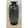 GRANDE VASO VETRO Murano MILA SCHON By Art SABBIATO Anni 80' NERO E BLU DESIGN