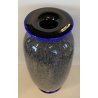 GRANDE VASO VETRO Murano MILA SCHON By Art SABBIATO Anni 80' NERO E BLU DESIGN