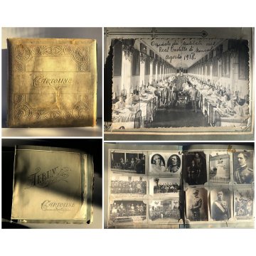 ALBUM FOTOGRAFICO Angelo Rabezzana ALPINI MUTILATI GUERRA WW1 SAN DAMIANO D'ASTI
